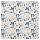 Tissu Snowmen & Pinecones (Échantillon)
