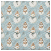 Tissu Snowmen & Snowflakes (Échantillon)