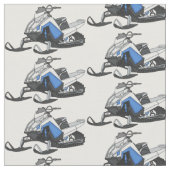 Tissu Snowmobile cartoon illustration (Fermer)