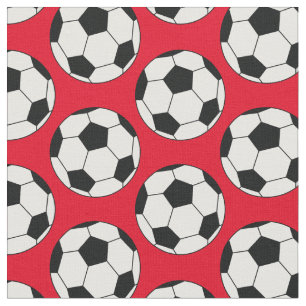 Tissu Soccer Balls Sports Red