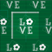 Tissu Soccer d'Amour (Carreau)