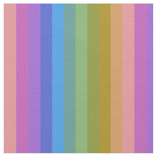 Tissu Soft Pastel Rainbow Vertical Stripes (Fermer)