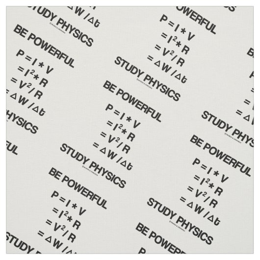 Tissu Sois puissant Étudier Équations en physique Consei (Échantillon)