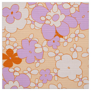 Tissu Soixante-motif de fleurs sans soudure très rétro!