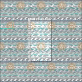 Tissu soleil et vagues (Carreau)