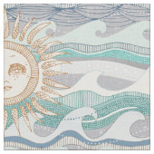 Tissu soleil et vagues (Fermer)