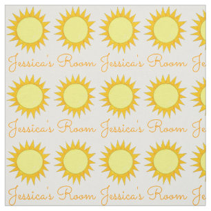 Tissu Soleil Jaune Personnalisé Soleil Ensoleillé Été So