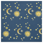 Tissu Soleil, lune et étoiles (Échantillon)