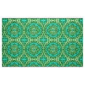 Tissu Soleil Sud-Ouest Mandala Batik, Vert citron (Fat Quarter)