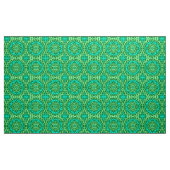 Tissu Soleil Sud-Ouest Mandala Batik, Vert citron (Yard)