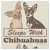 Tissu Sommeils avec le motif de chiwawas (Fermer)