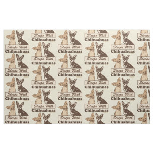 Tissu Sommeils avec le motif de chiwawas