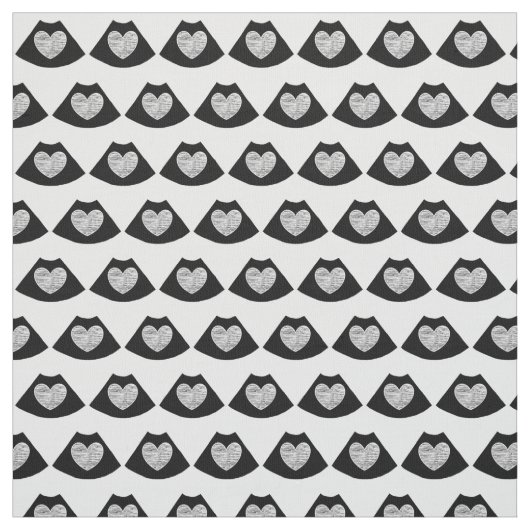 Tissu Sonographie Coton de coeur (Échantillon)