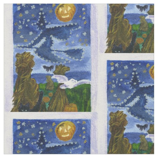 Tissu Sorcière de Halloween (Fermer)