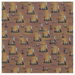 Tissu Sorcières, Vampires et feu Haunted Ghoulish toile 
