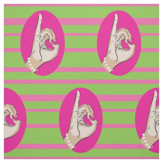 Tissu Sorority Life Toile rose et vert (Échantillon)