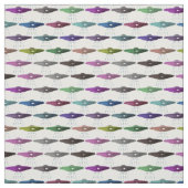 Tissu Soucoupes volantes multicolores UFO (Échantillon)