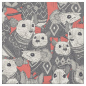 Tissu souris chandail corail rouge (Fermer)