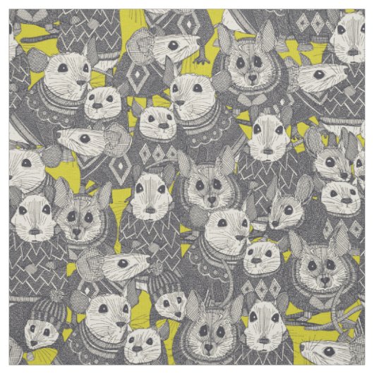 Tissu souris chartreuse (Échantillon)
