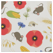 Tissu Souris dans le champ de céréales (Détail)
