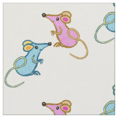 Tissu Souris rose, souris bleue (Fermer)