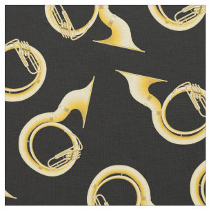 Tissu Sousaphone Tuba Music Musicien Décoration de sall