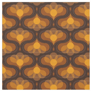 Tissu Space Lily Mustard Print