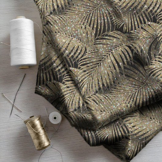 Tissu Sparkling Palm Leaves Pattern