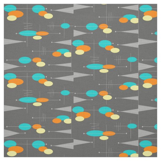 Tissu Sphères et triangles modernes de la moitié du (Échantillon)