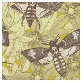 Tissu Sphinx tête de mort chartreuse (Fermer)