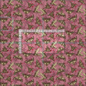 Tissu Sphinx tête de mort rose (Carreau)