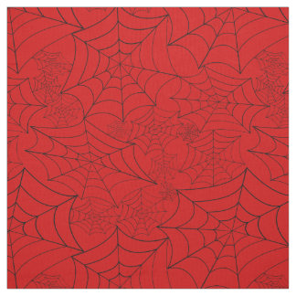 Tissu spiderweb halloween gothic spider web red