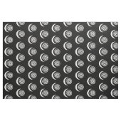 Tissu Spirale argentée de lune sur le noir (Fat Quarter)