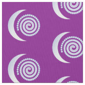 Tissu Spirale de lune d'argent sur violet (fermé)