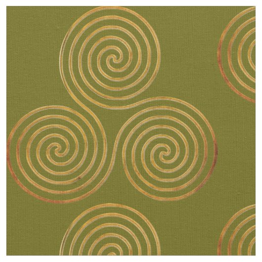 Tissu Spirale triple celtique une ligne or (Fermer)