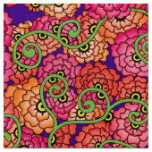 Tissu Spirales de fleurs - Chaud (Fermer)