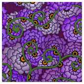 Tissu Spirales de fleurs - Cool (Fermer)