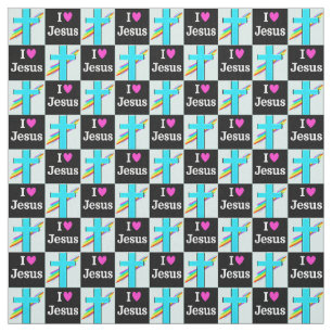 Tissu Spirituel et inspirant J'aime Jésus