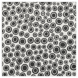 Tissu Spots 071215 - Noir sur blanc