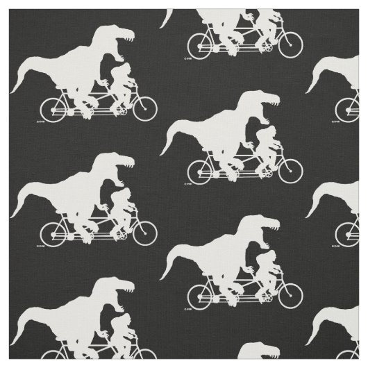 Tissu Squatchin allé faisant un cycle avec T-rex (Échantillon)