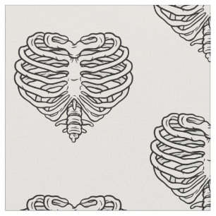 Tissu squelette cardiaque goth valentines