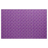 Tissu squelette de chats d'halloween violet (Yard)