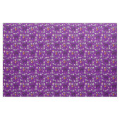 Tissu squelette de chats d'halloween violet (Fat Quarter)