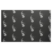 Tissu Squelette de sourire de crâne (Fat Quarter)