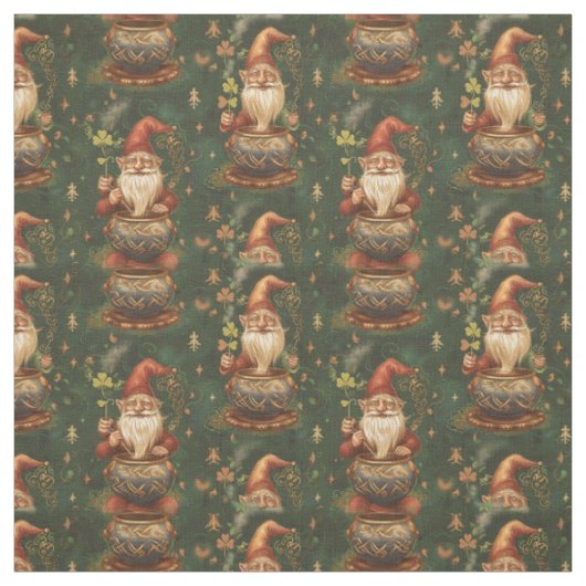 Tissu St Patrick Gnome Pot d'or 2 (Échantillon)