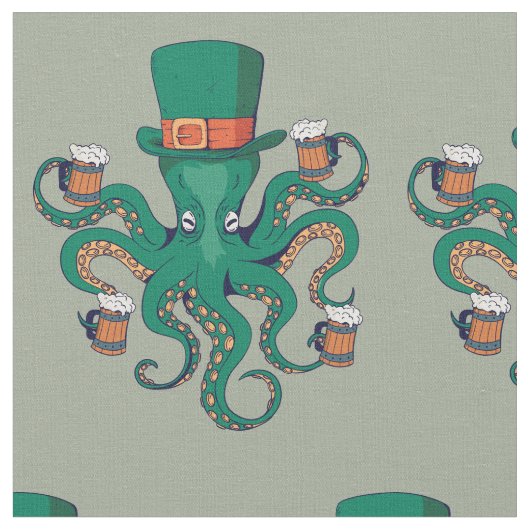 Tissu St patrick Octopus (Fermer)
