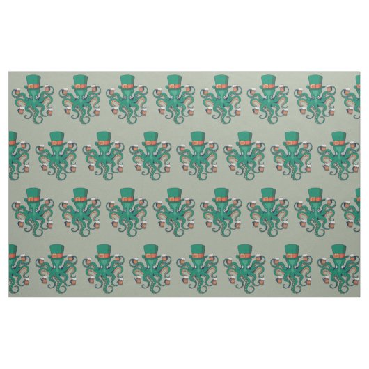 Tissu St patrick Octopus (Fat Quarter)