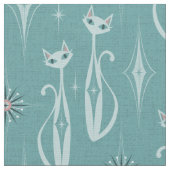 Tissu Starburgh Diamond Cats on Blue (Fermer)