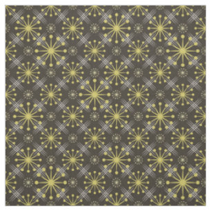 Tissu Starburst et lignes tonalités de la terre de motif