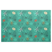 Tissu Starbursts Spoutnik du milieu du siècle Turquoise (Fat Quarter)